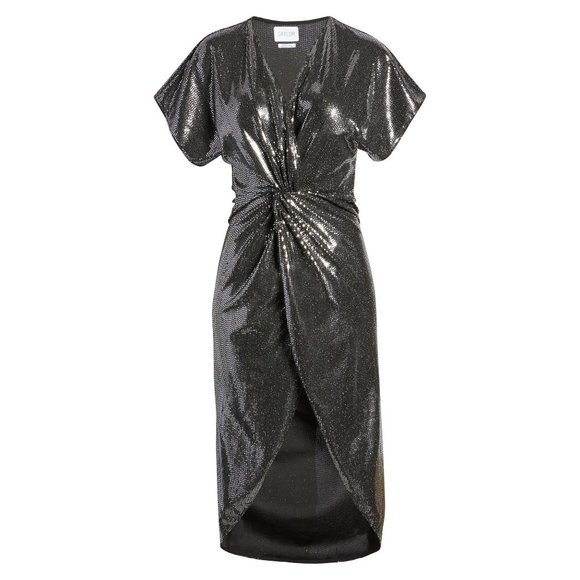 SAYLOR Roslynn Sequin Cross Front High/Low Dress - Small - Picture 3 of 8